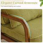 VINGLI Upgraded Premium Corduroy Accent Chair, Upholstered Arm Chair, Solid - Image 3