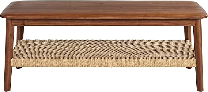 Alaterre Furniture Calais 48 Inch Rectangular Solid Wood Coffee Table - Image 7