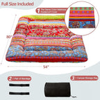 MAXYOYO Bohemian Retro Floor Mattress Vintage Floral Japanese Futon Mattress - Image 2