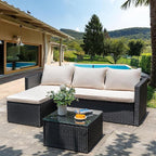 Shintenchi 4 Pieces Patio Furniture Sets, Outdoor Sofa Patio Sectional Sets All - Image 3