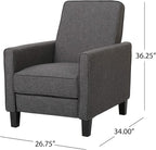 Christopher Knight Home Emmie Fabric Recliner, Dark Brown - Image 3
