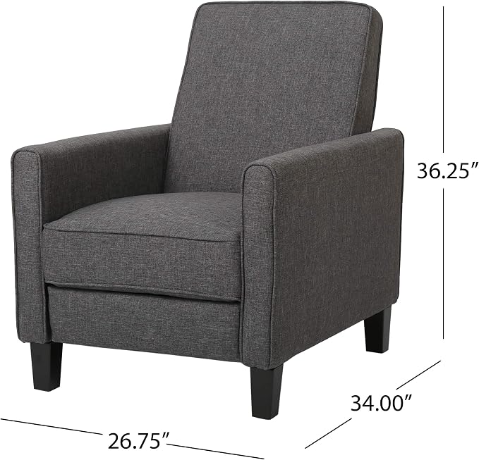 Christopher Knight Home Emmie Fabric Recliner, Dark Brown - Image 3