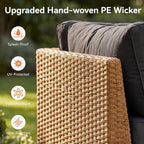 Aoxun 5-Piece Patio Furniture Set, Wicker Outdoor Furniture - Image 7