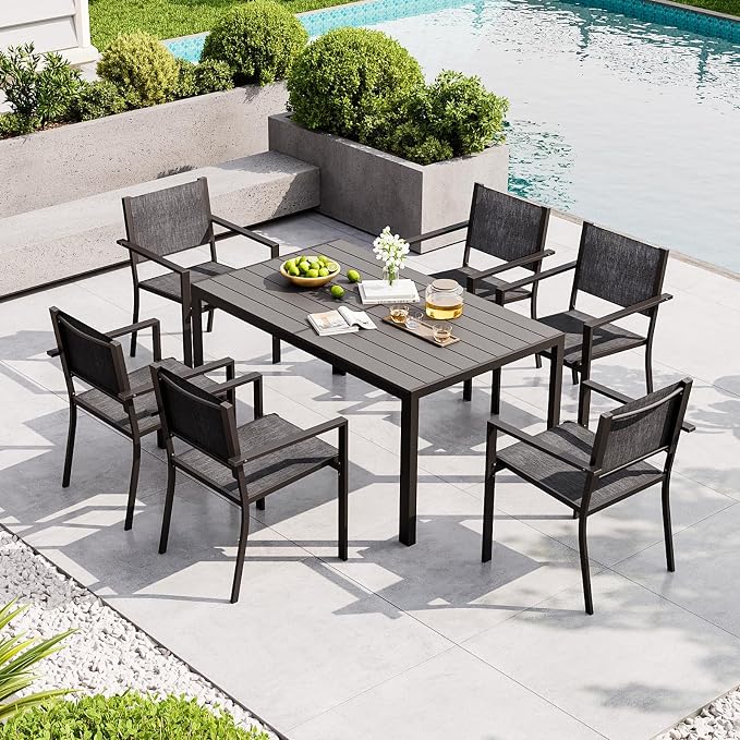 Aoxun 7-Piece Patio Table and Chairs Set by Aoxun