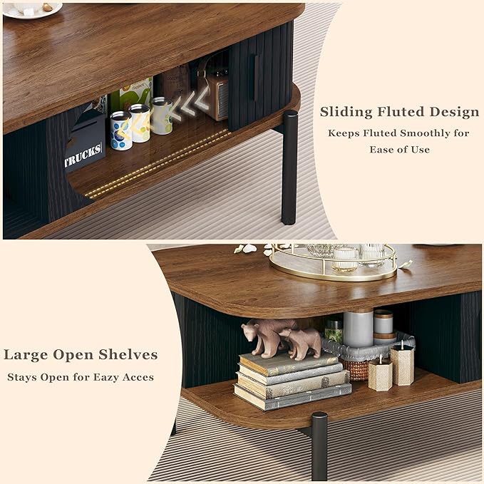 Coffee Table, 39.4" Mid Century Modern Coffee Tables - Image 6