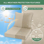 Summsun Outdoor Chair Cushion Weather Resistant, Backrest and Seat Cushion Set - Image 3