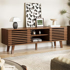 MAISONARIA Living Room Table Sets of 2, Mid Century Coffee Table & Dresser TV - Image 2
