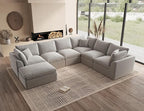ohllob Oversized Cloud Couches for Living Room, Boneless Sectional Couch by Ohllob
