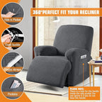 VANSOFY Recliner Chair Covers, 3-Pieces Stretch Recliner Covers - Image 5