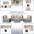 5 Piece Outdoor Patio Furniture Set, All Weather Conversation Set - Image 3