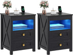 HWB LED Nightstand Set of 2 by HWBEnjoywarmhome