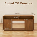 2-Piece Fluted Living Room Set Includes 31.5" Fluted Lift Top Coffee Table - Image 3