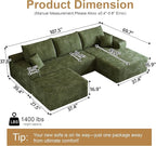 108" Sectional Couches for Living Room Cloud Couch Sofa - Image 2
