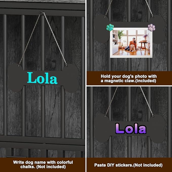 Easycom Foldable Large Dog Crate Furniture, 41.3" Assembly-Free Dog Crates - Image 5