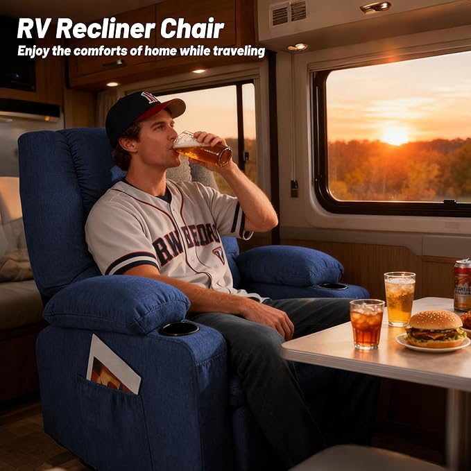 Rocker Recliner Chair with Massage and Heat, Nursery Rocking Chairs - Image 6