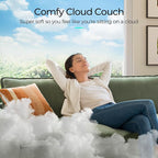 LINSY HOME 157" Modular U-Shaped Sectional Sofa, 4-Seat Corduroy Modern Cloud - Image 4