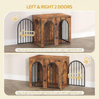 Hzuaneri 26.8'' Wooden Dog Crate Furniture, Indoor Dog Kennel Dogs Cage - Image 5