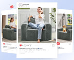 Hobestluk Single Sofa Foam Couch Sofa - Image 4