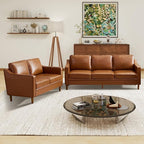 Kingfun Living Room Furniture Sets, 3 Seater Couch and Loveseat, Mid Century - Image 4