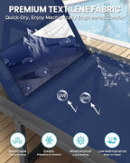 Aluminum Chaise Lounge Chair Outdoor, Foldable& No Assembly Patio Pool Lounge - Image 5