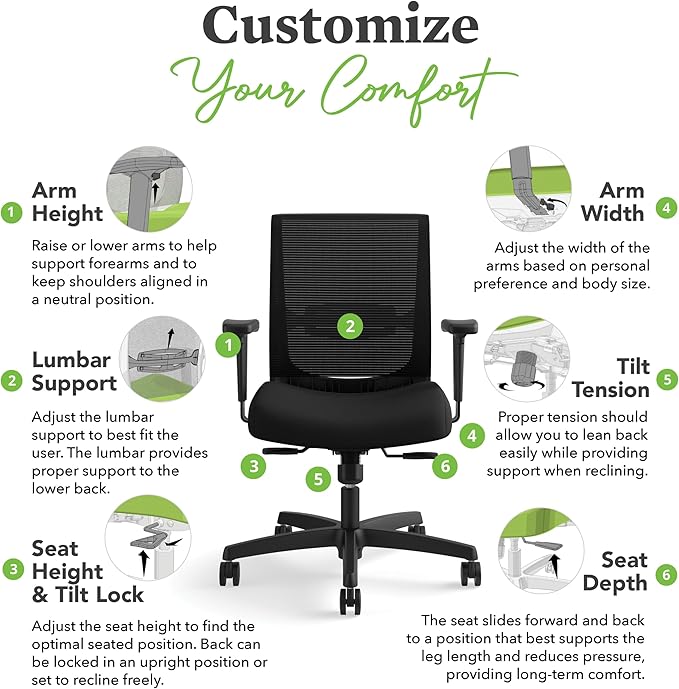 HON Convergence Ergonomic Office Chair - Image 5