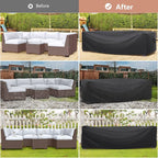 Patio Furniture Set Cover Waterproof, Mrrihand Outdoor Sectional Sofa Set Cover - Image 8