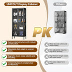 UNICOLY Glass Display Cabinet 4-Tier, Display Cabinet - Image 8
