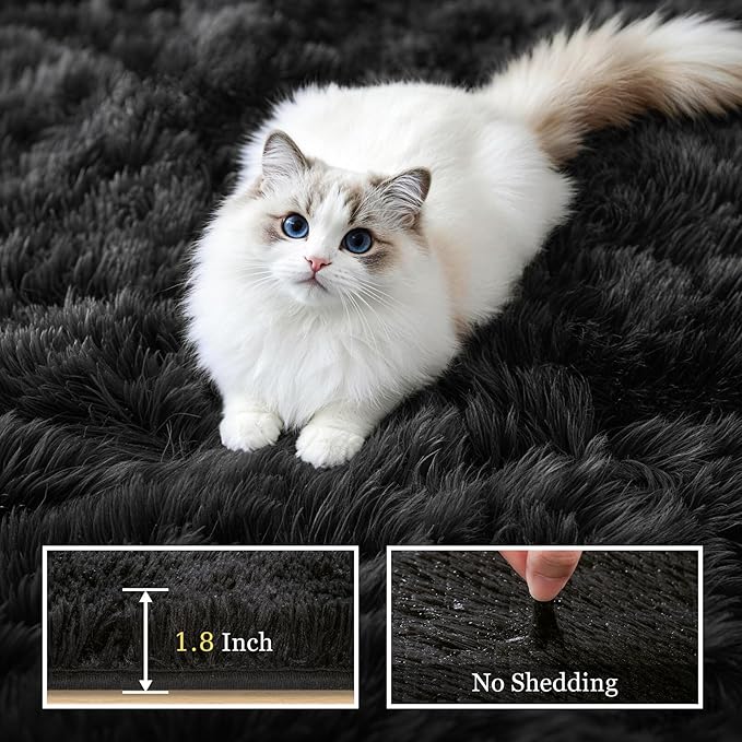 Fluffy Area Rugs 9x12 Living Room Bedroom: Ultra Soft Shag Rug Upgrade Non-Slip - Image 5