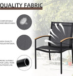 Shintenchi 3 Pieces Patio Bistro Sets, Outdoor Textilene Fabric Conversation - Image 2