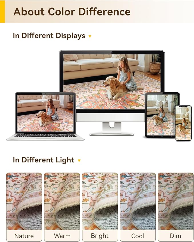 RELEANY Area Rugs 2'x4' Kitchen Rugs Entry Rug Small Rugs - Image 5