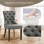 KCC Faux Leather Dining Chairs Set of 4, Upholstered High-end Tufted Dining - Image 4