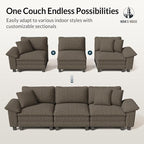 HERA'S HOUSE 88" Modular Sectional Sofa, L Shaped Couches - Image 7