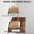 40Inch Floating Shelves for Wall, 12 Inch Deep Shelves for Bedroom, Bathroom - Image 5