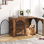 Hzuaneri 39.4" Wooden Dog Crate Furniture, Indoor Dog Kennel Dogs Cage by Hzuaneri