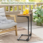 Simple Trending C Shaped Side Table, Small End Table Set of 2, TV Trays Sofa - Image 2