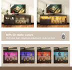 JUMMICO TV Stand, Entertainment Center LED Gaming TV Stand - Image 3