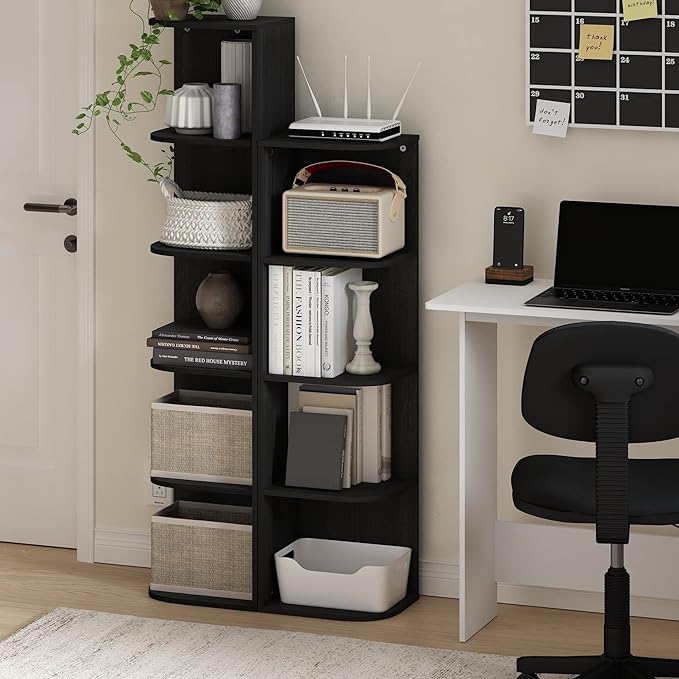 Furinno PASIR Book Shelf, 5-Tier Corner Bookshelf - Image 2