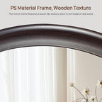 Round Mirrors 36 Inch, Rustic Decorative Transitional Dark Walnut Wall Mirror - Image 5