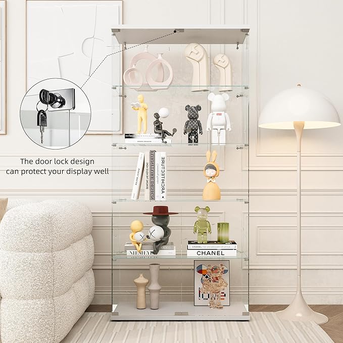 FLYMUHJIA Curio Cabinets with Tempered Glass Doors - Image 6