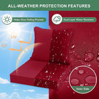 Summsun Outdoor Cushions for Patio Furniture, Double-Sided Waterproof Backrest - Image 3