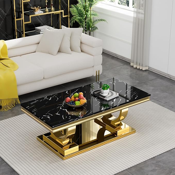 Henf 47" Marble Coffee Table - Image 4
