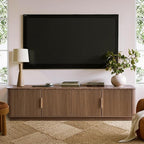 win2win 67" TV Stand for 80 Inch TV, Mid Century Modern Fluted Entertainment by WIN2WIN