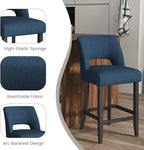 VKNOW Bar Stools Set of 4, Modern Counter Height Bar Stools - Image 8
