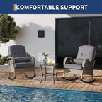 Outdoor Wicker Rocking Chair, Patio Rattan Rocker Chair - Image 8