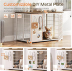 YATINEY Foldable Dog Crate Furniture, Dog Crate - Image 4