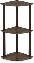 Furinno TURN-N-TUBE Corner Shelf, 3-Tier Corner Bookshelf, Display Storage by Furinno-FitsYourSpaceFitsYourBudget