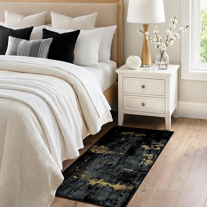 RELEANY Washable Area Rugs 2'x4' Non-Slip Modern Abstract Soft - Image 2