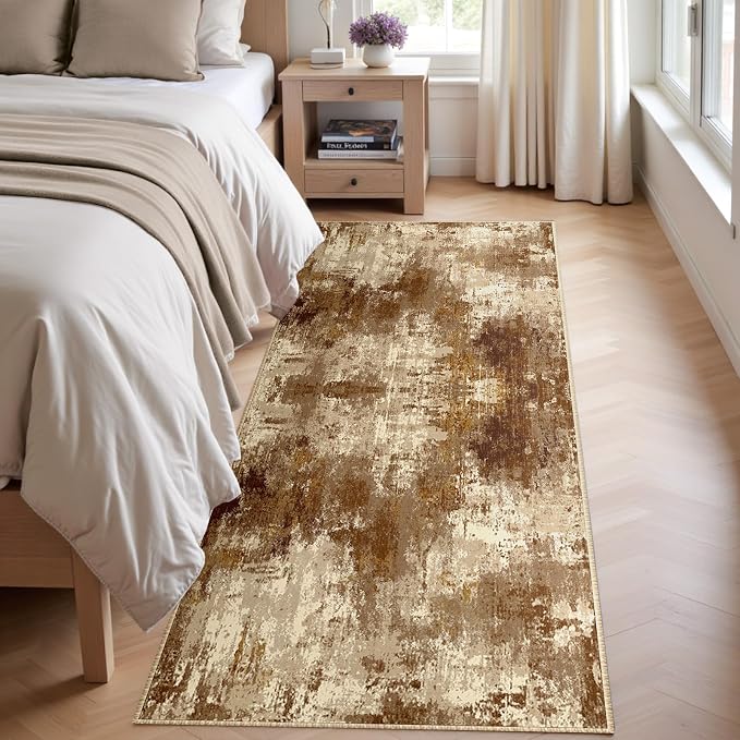 RELEANY Washable Area Rugs 2'x10' Non-Slip Modern Abstract Soft - Image 4