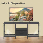 JARHETUN TV Stand with Fabric Drawer, Entertainment Center - Image 6