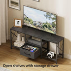 JARHETUN TV Stand with Fabric Drawer, Entertainment Center - Image 4